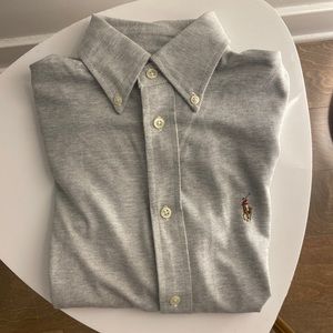 Ralph Lauren Knit Oxford Long-Sleeve Button Down